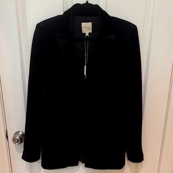 FAVORITE DAUGHTER THE VELVET BLACK BLAZER NEW WITH TAGS NWT XS - Picture 1 of 11